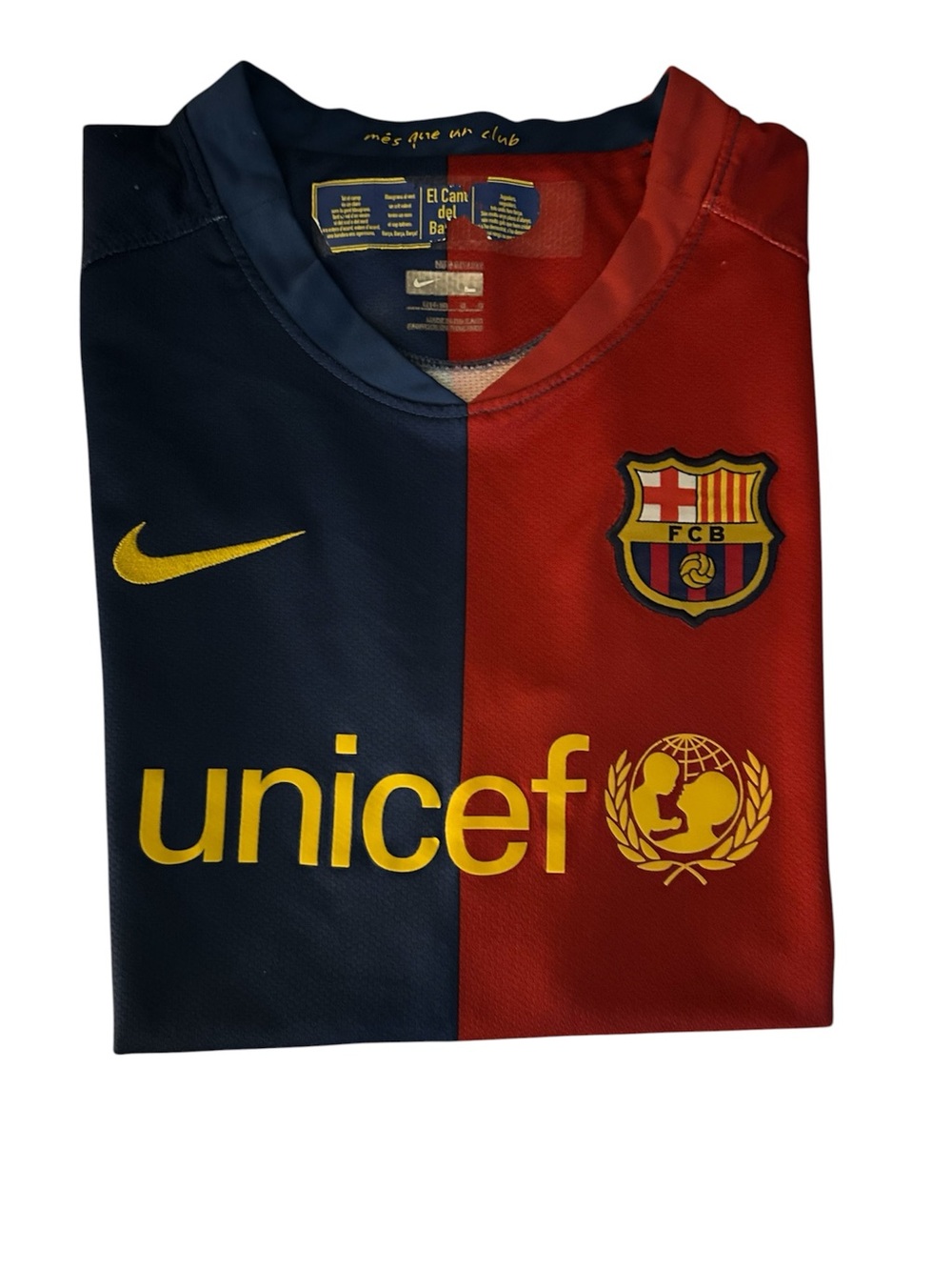 Nike Kids FC Barcelona Half-Red Half-Navy Soccer Jersey - Picture 2 of 2